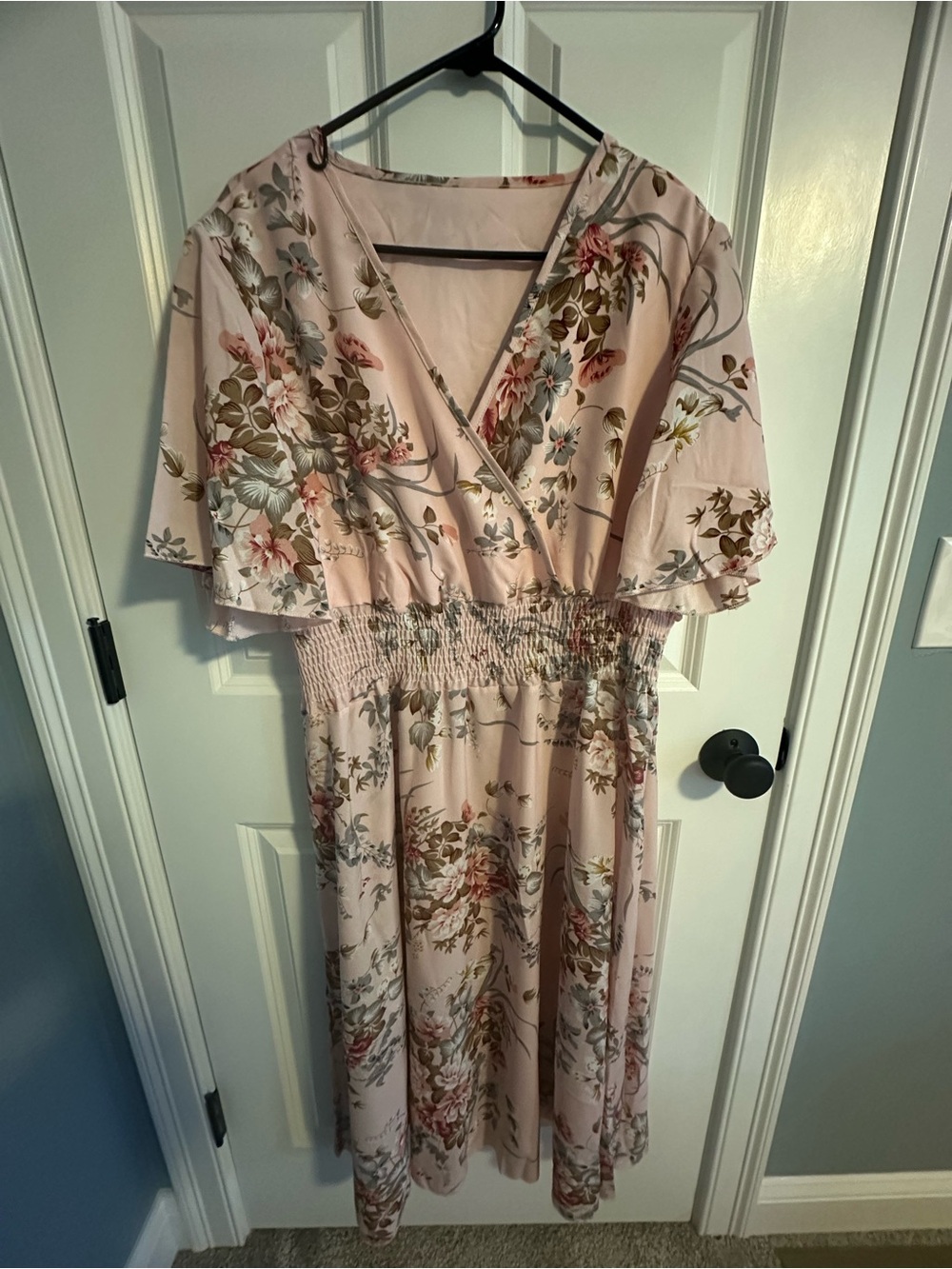 Floral Dress in Blush Pink